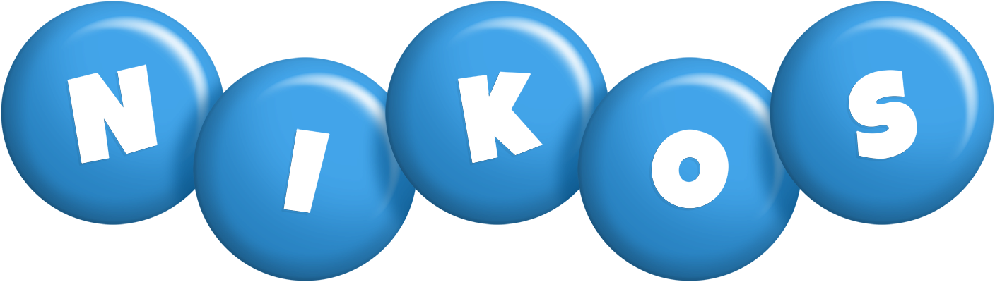 Nikos candy-blue logo