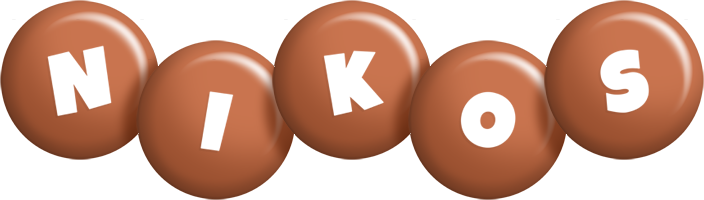Nikos candy-brown logo