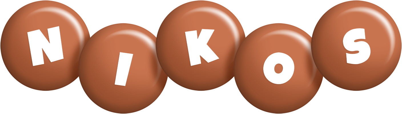 Nikos candy-brown logo