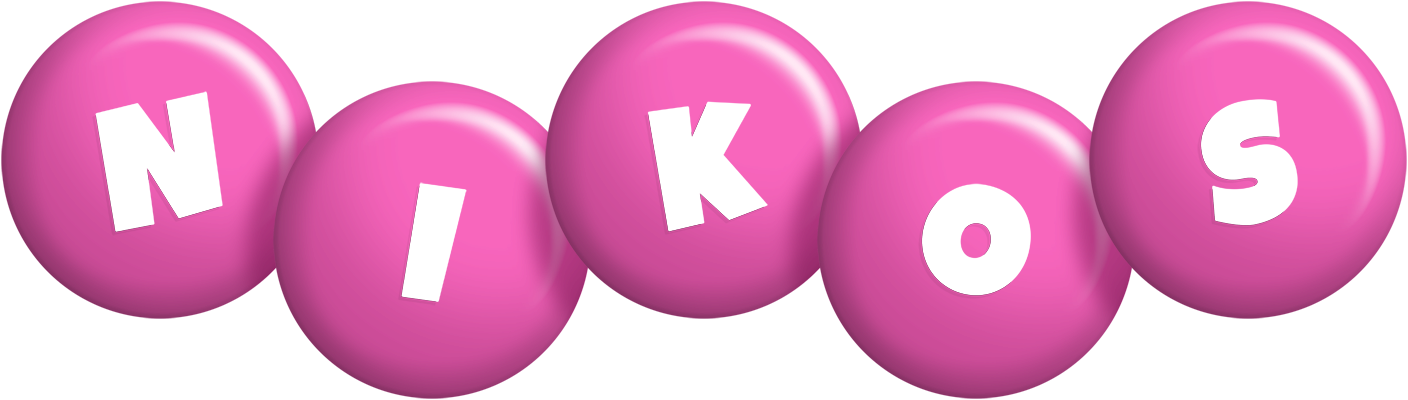Nikos candy-pink logo