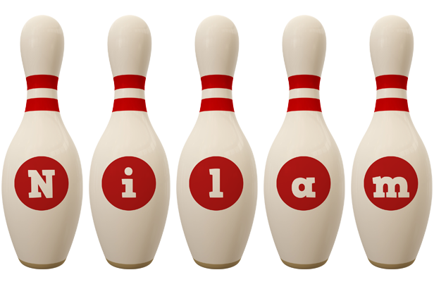 Nilam bowling-pin logo