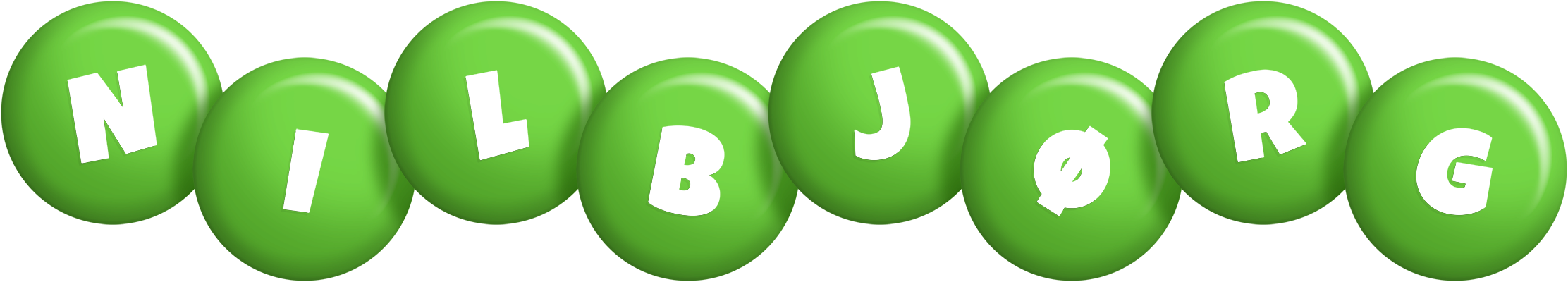 Nilbjørg candy-green logo