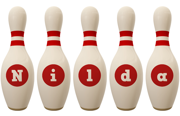 Nilda bowling-pin logo