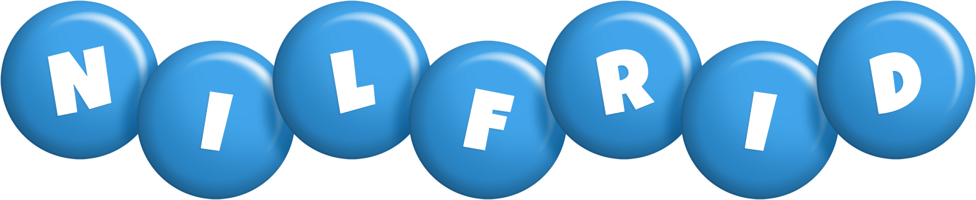 Nilfrid candy-blue logo