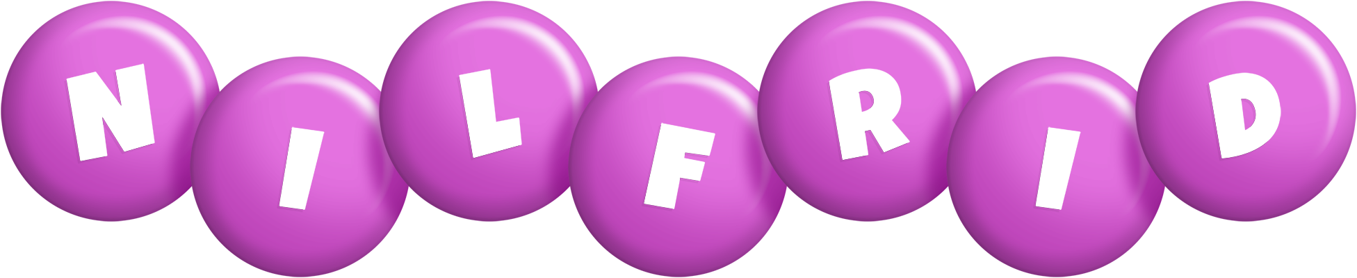 Nilfrid candy-purple logo