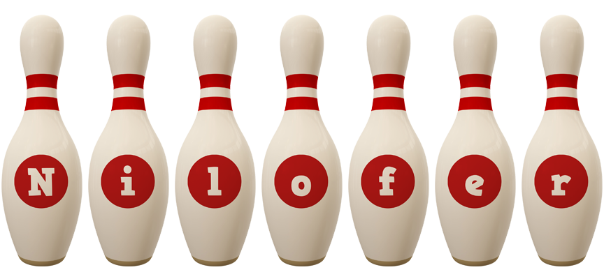 Nilofer bowling-pin logo