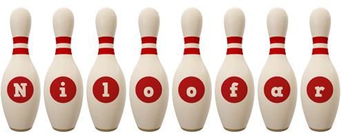 Niloofar bowling-pin logo