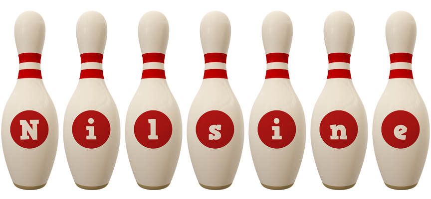 Nilsine bowling-pin logo