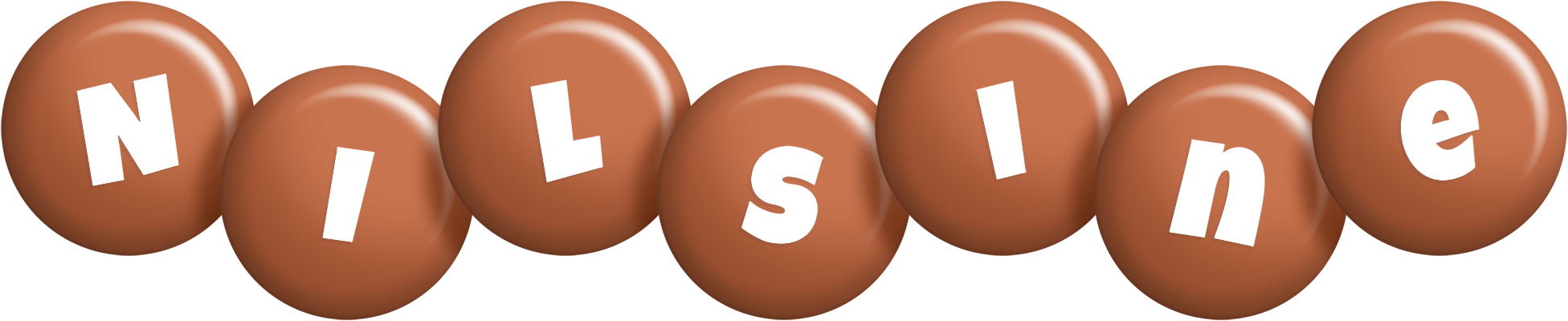 Nilsine candy-brown logo