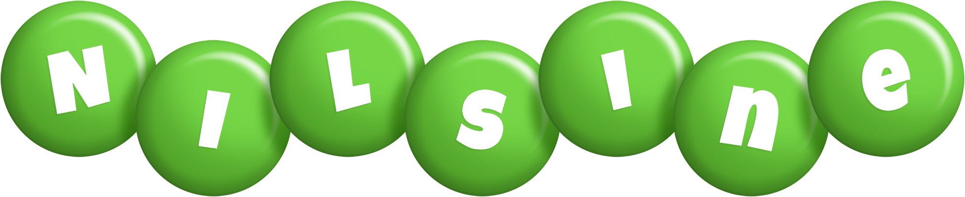 Nilsine candy-green logo