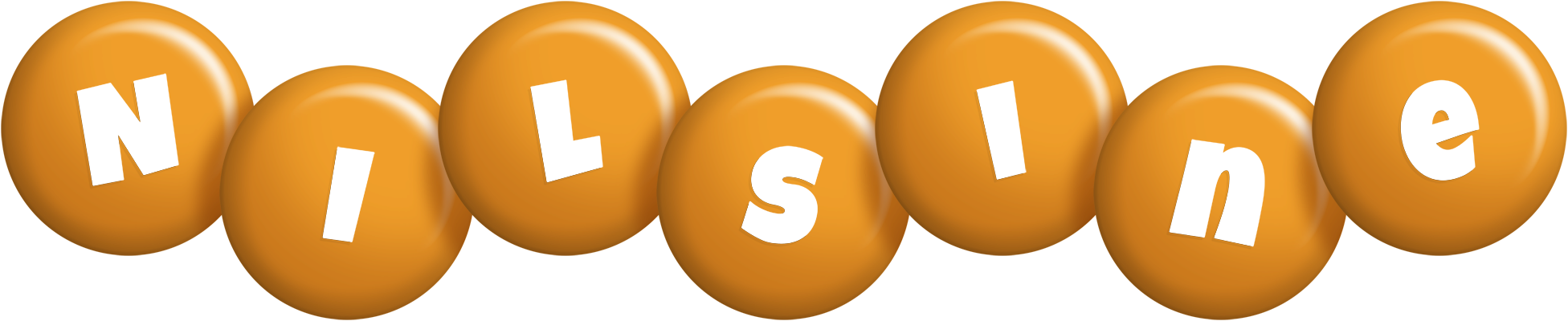 Nilsine candy-orange logo