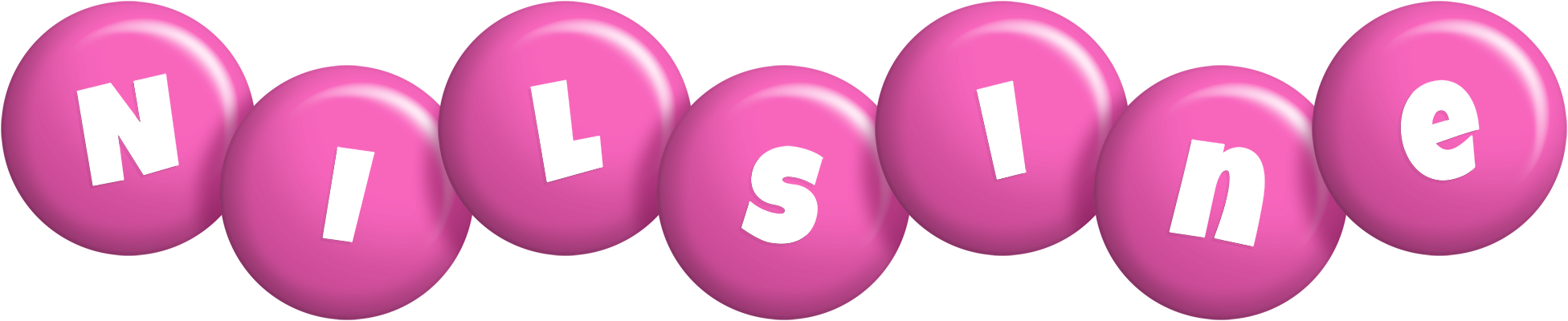 Nilsine candy-pink logo