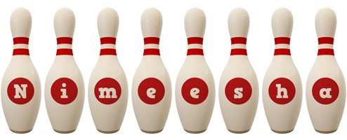 Nimeesha bowling-pin logo