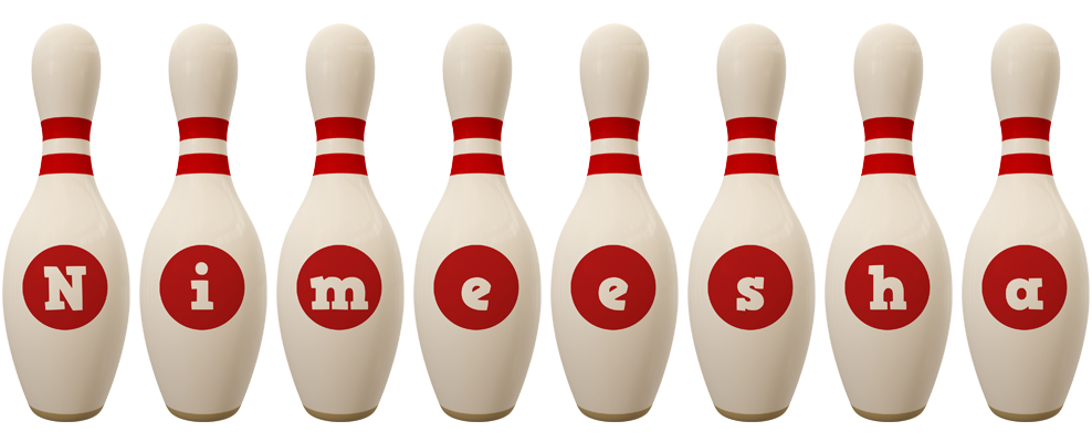 Nimeesha bowling-pin logo