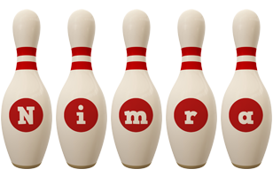 Nimra bowling-pin logo