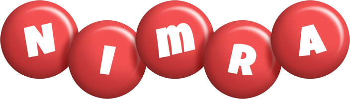 Nimra candy-red logo
