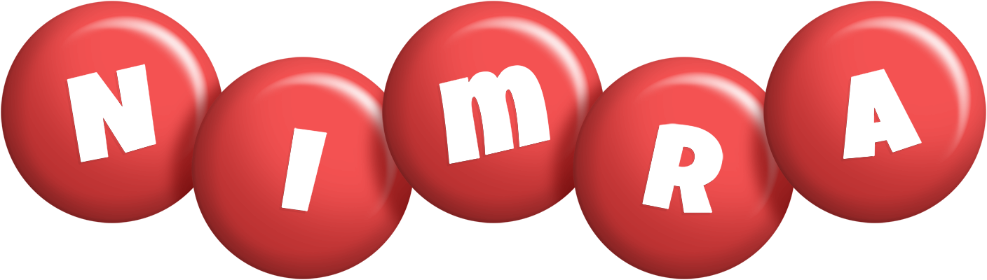 Nimra candy-red logo