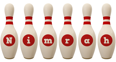 Nimrah bowling-pin logo