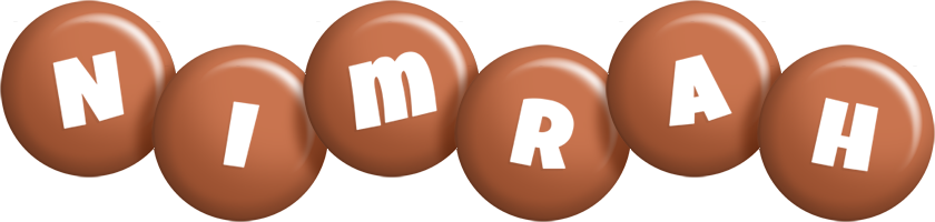 Nimrah candy-brown logo