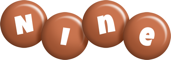 Nine candy-brown logo