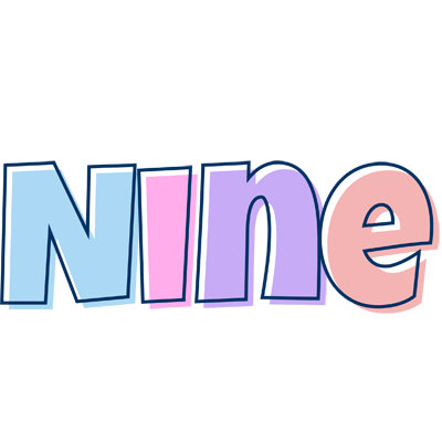 Nine pastel logo