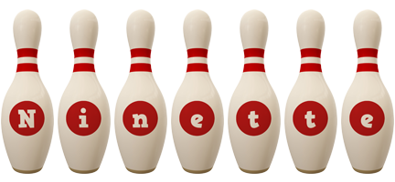 Ninette bowling-pin logo