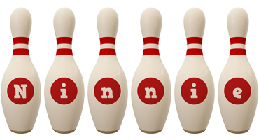 Ninnie bowling-pin logo