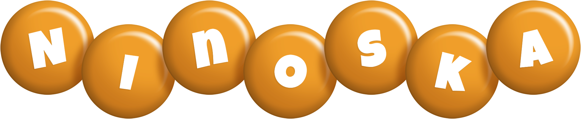 Ninoska candy-orange logo