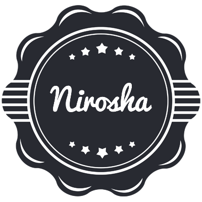 Nirosha badge logo