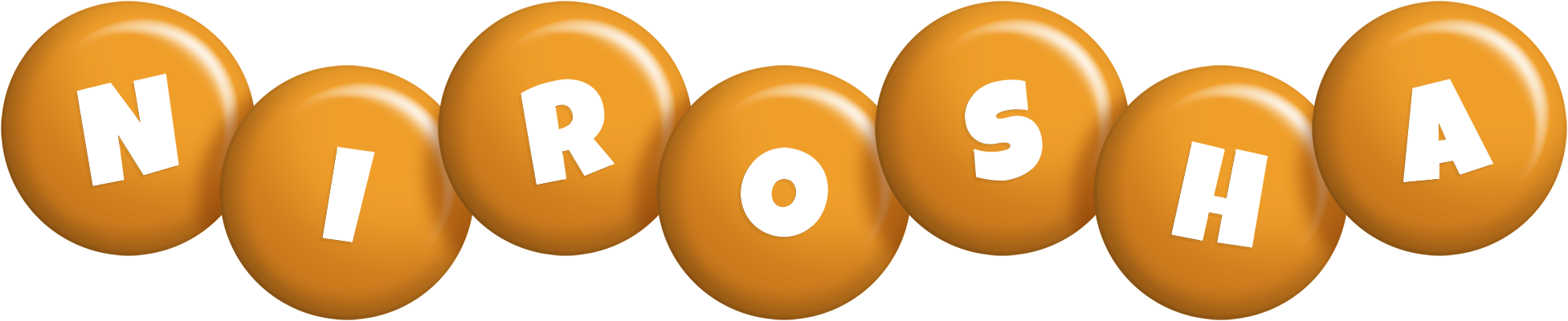 Nirosha candy-orange logo
