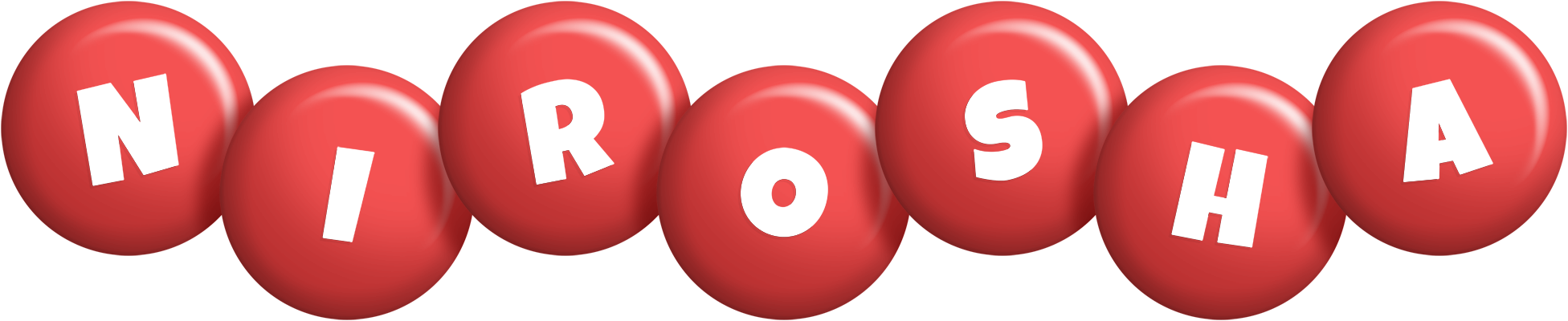 Nirosha candy-red logo