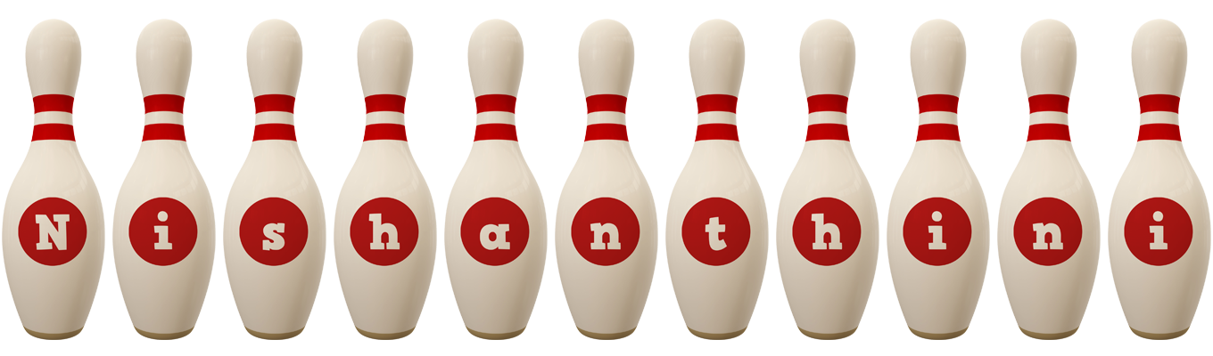 Nishanthini bowling-pin logo