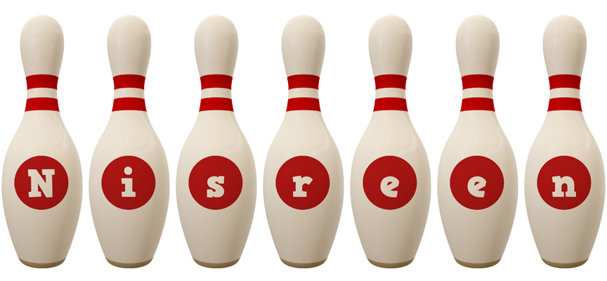 Nisreen bowling-pin logo