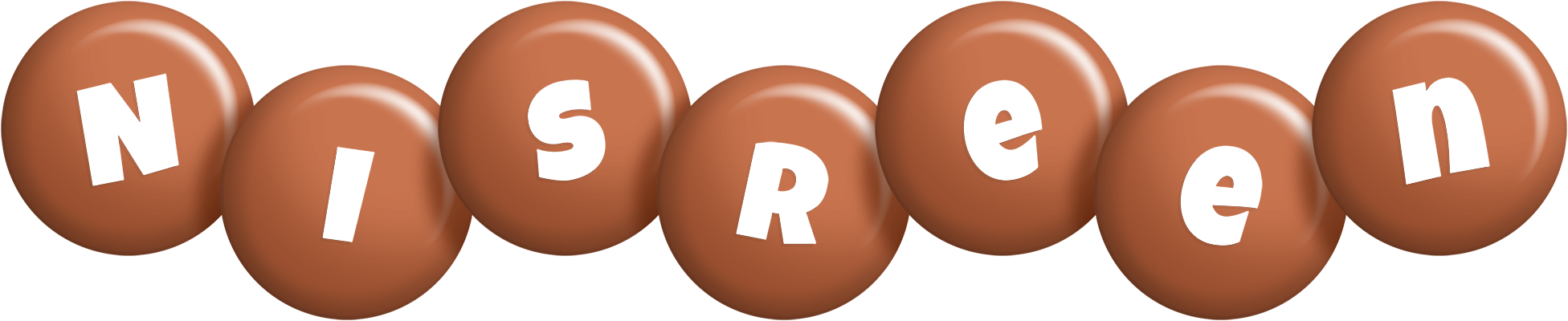 Nisreen candy-brown logo