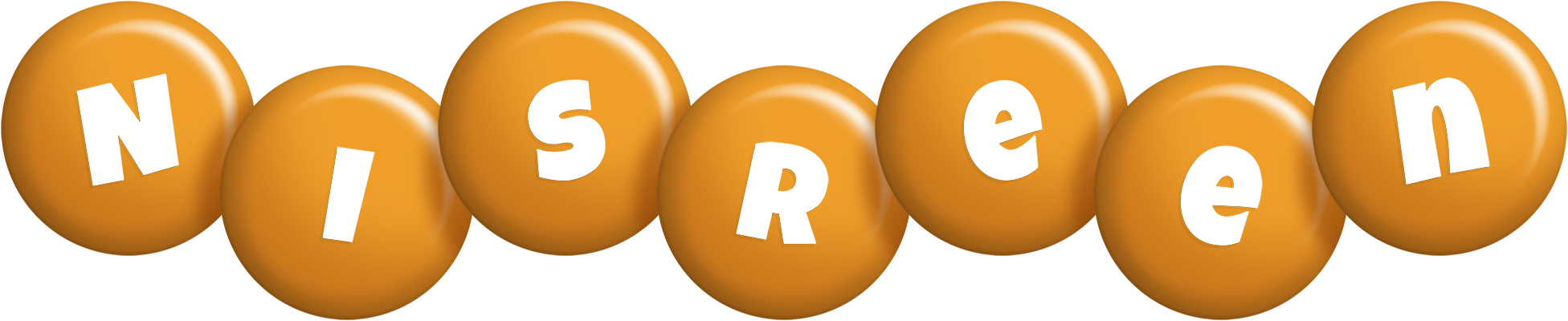 Nisreen candy-orange logo