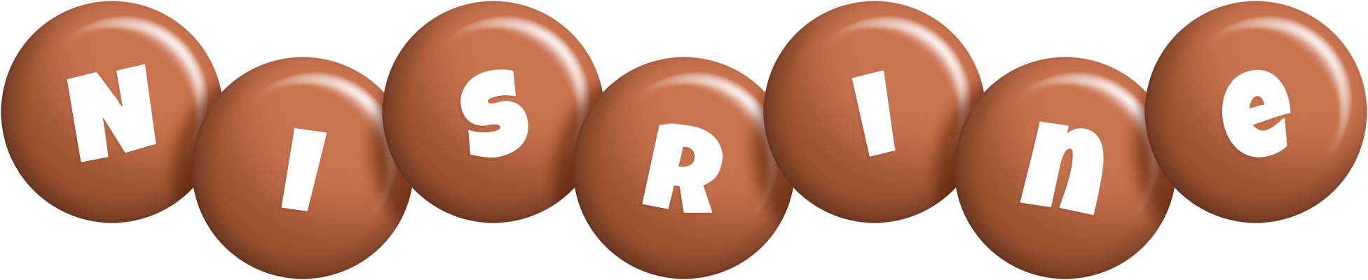 Nisrine candy-brown logo