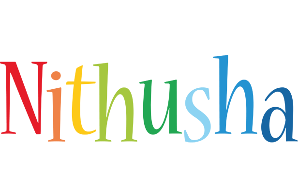 Nithusha birthday logo