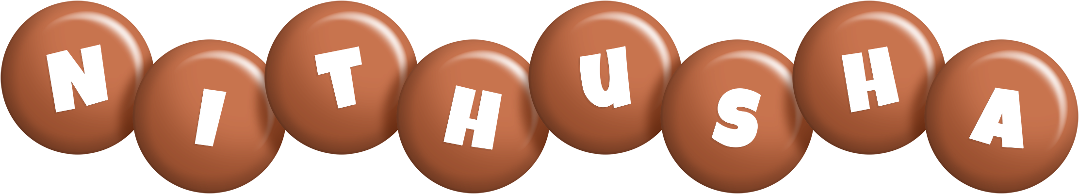 Nithusha candy-brown logo
