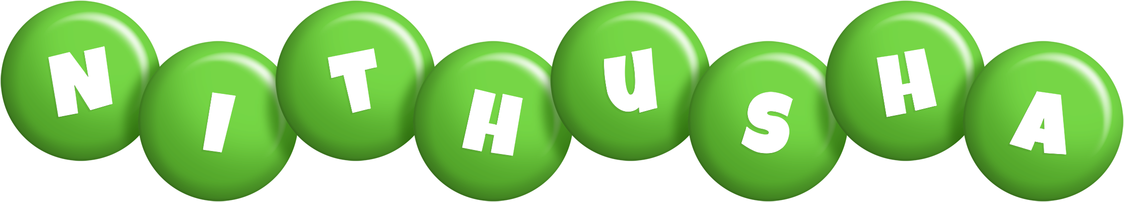 Nithusha candy-green logo