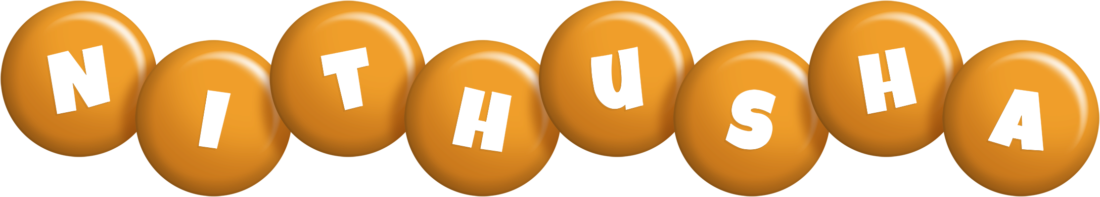 Nithusha candy-orange logo