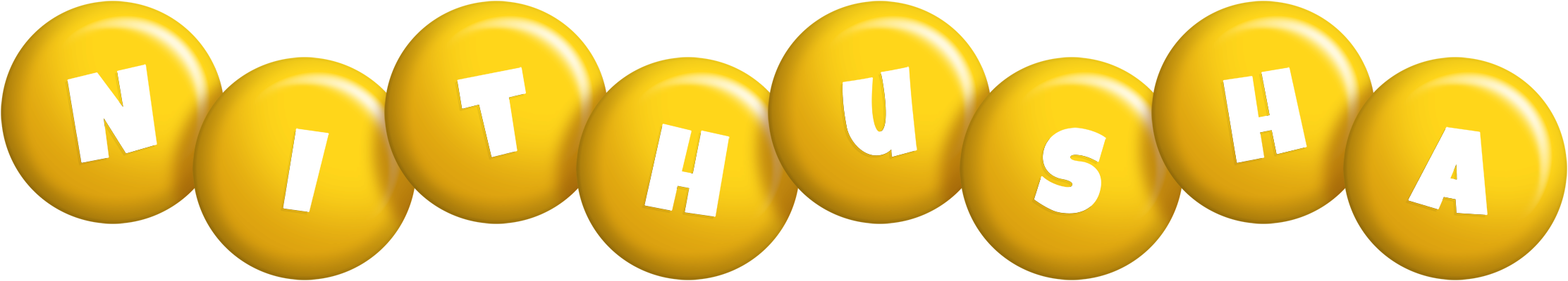 Nithusha candy-yellow logo