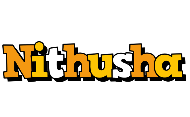 Nithusha cartoon logo