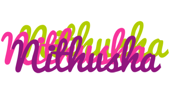 Nithusha flowers logo