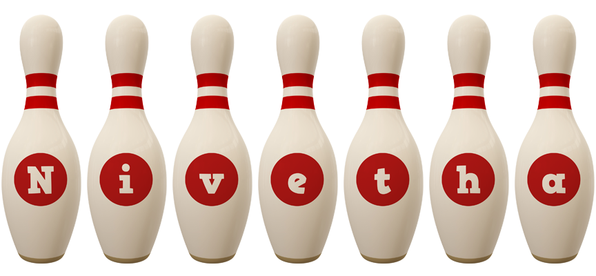 Nivetha bowling-pin logo