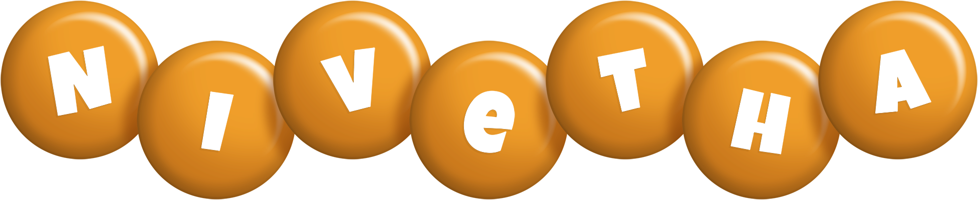 Nivetha candy-orange logo