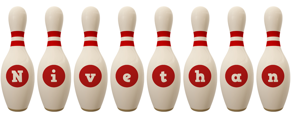 Nivethan bowling-pin logo