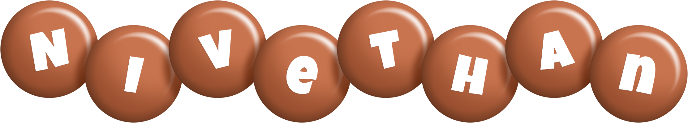 Nivethan candy-brown logo