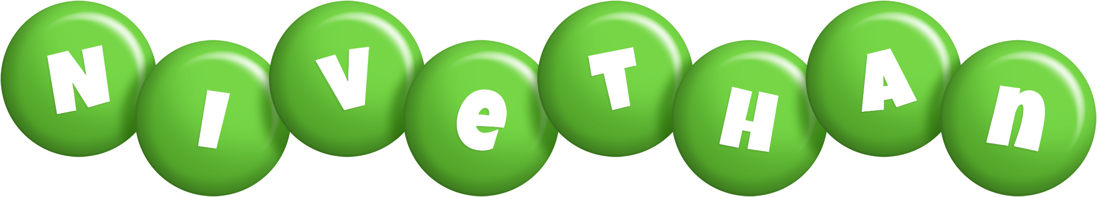 Nivethan candy-green logo