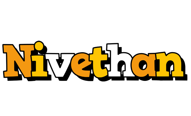 Nivethan cartoon logo