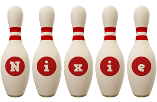 Nixie bowling-pin logo